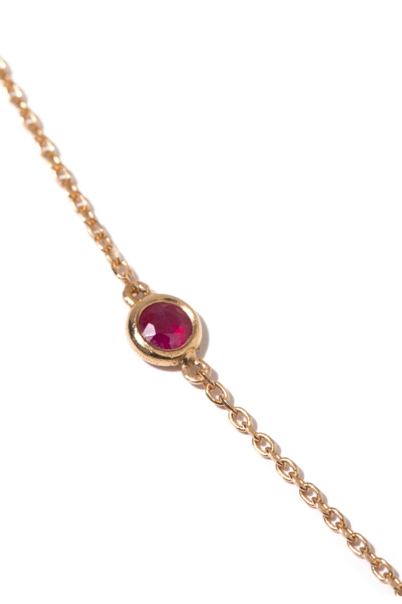 Ruby ve Kalp Pırlanta Kolye - Art Collection
