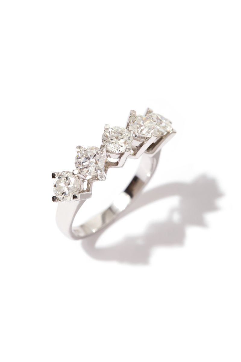 Beş Taş Pırlanta Yüzük - Bride Collection