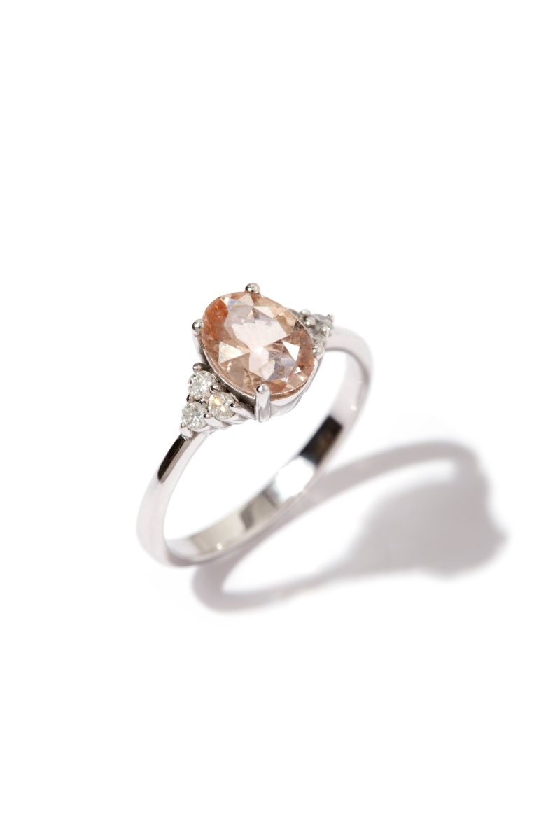 Morganit ve Pırlanta Yüzük - Bride Collection