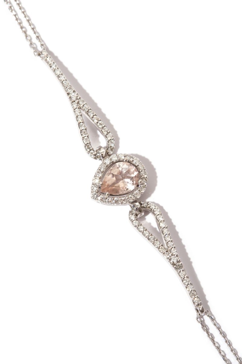 Morganit Pırlanta Bileklik - Bride Collection